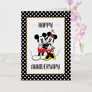 Mickey & Minnie Happy Anniversary Foil Greeting Card