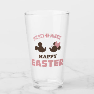 Mickey & Minnie   Happy Easter Glass