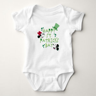 Mickey & Minnie Happy St. Patrick's Day Baby Bodysuit