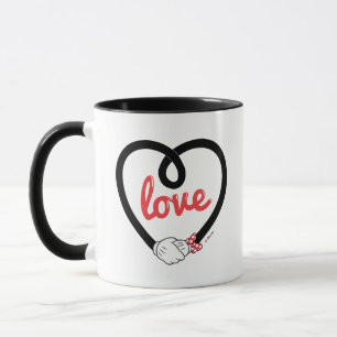 Mickey & Minnie   Heart Love Mug