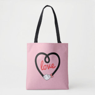 Mickey & Minnie Heart Love Tote Bag