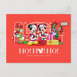 Mickey & Minnie Ho Ho Ho Postcard