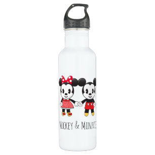 Mickey & Minnie Holding Hands Emoji 710 Ml Water Bottle