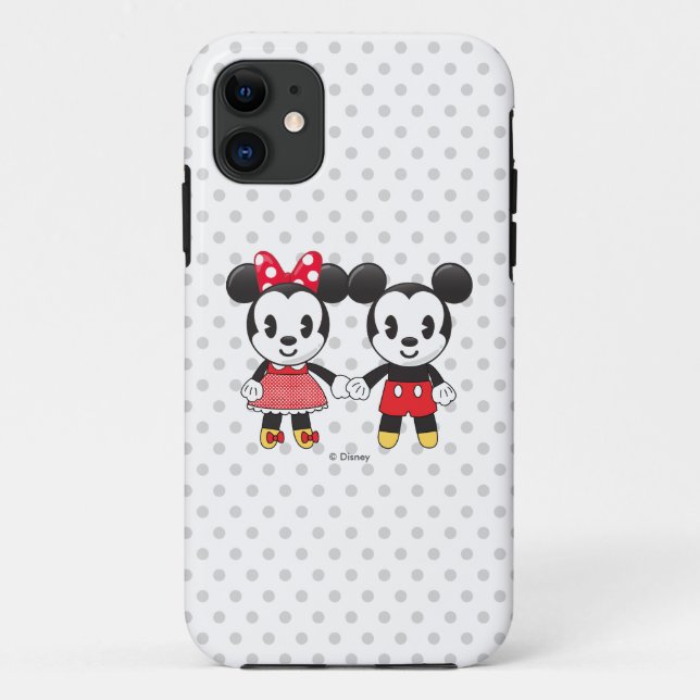Mickey & Minnie Holding Hands Emoji Case-Mate iPhone Case (Back)