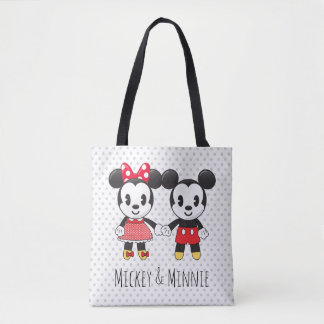 Mickey & Minnie Holding Hands Emoji Tote Bag