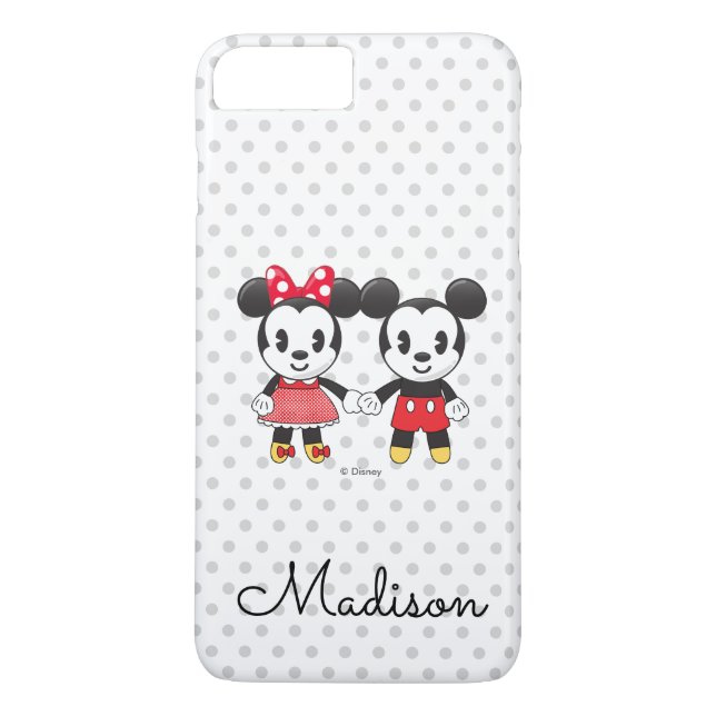 Mickey & Minnie Holding Hands Emoji | Your Name Case-Mate iPhone Case (Back)