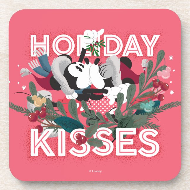 Mickey & Minnie | Holiday Kisses Coaster (Front)