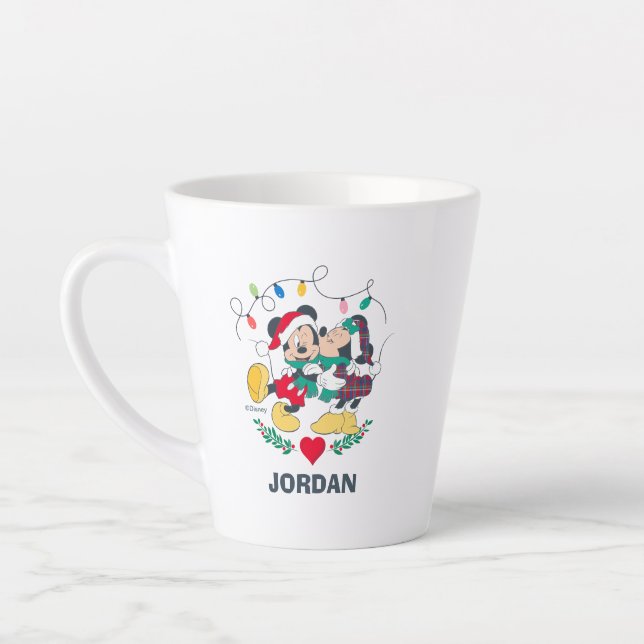 Mickey & Minnie | Holiday Kisses Latte Mug (Left)