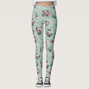 Mickey & Minnie   Holiday Kisses Pattern Leggings