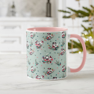 Mickey & Minnie   Holiday Kisses Pattern Mug