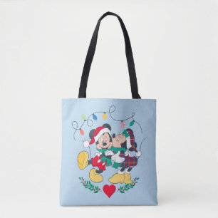 Mickey & Minnie   Holiday Kisses Tote Bag
