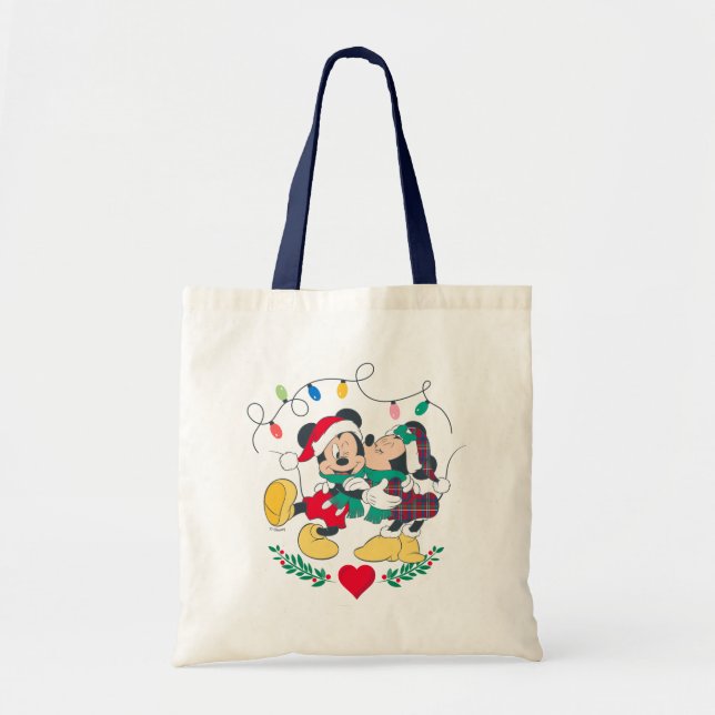 Mickey & Minnie | Holiday Kisses Tote Bag (Front)