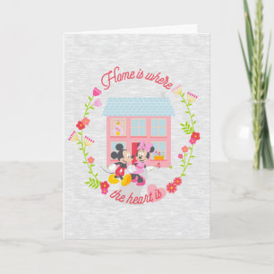 Mickey & Minnie   Home Is Where The Heart Is Card