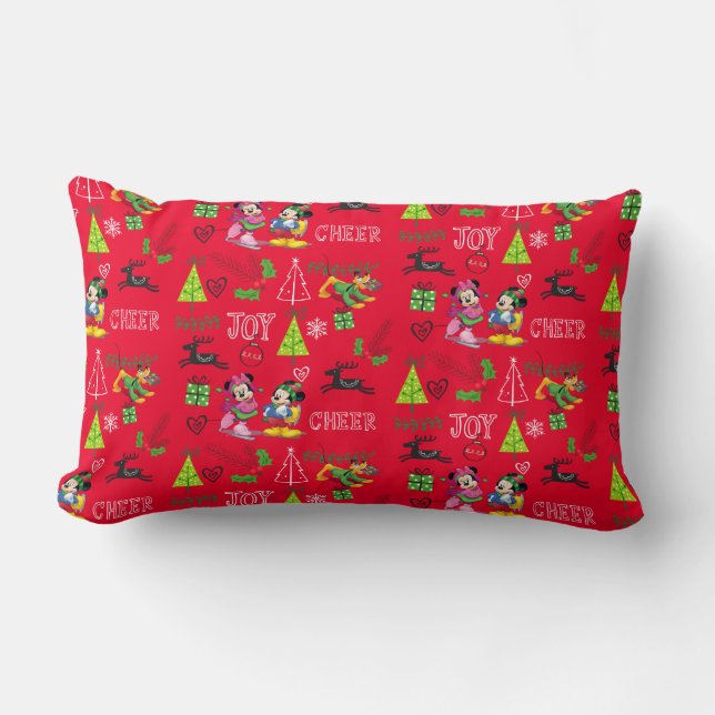 Mickey & Minnie Ice Skating Lumbar Pillow (Front)