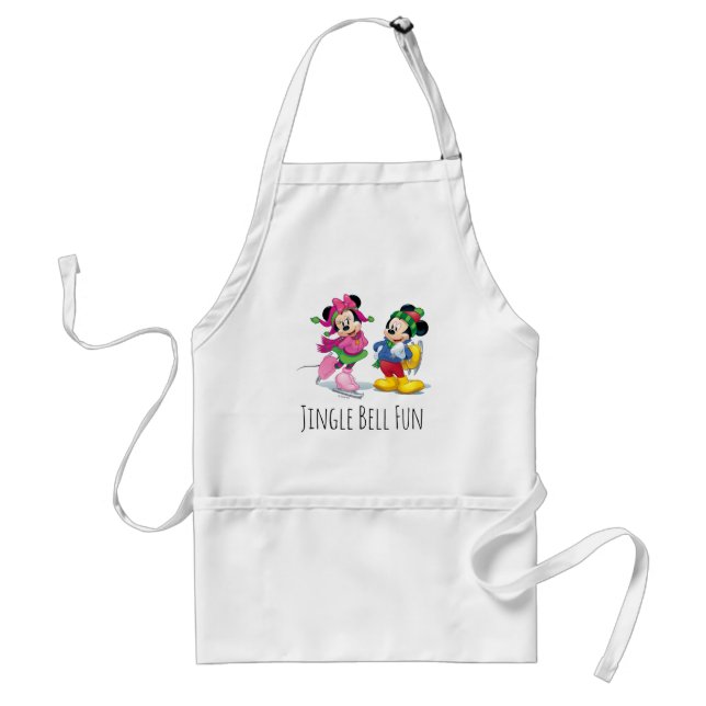 Mickey & Minnie Ice Skating Standard Apron (Front)