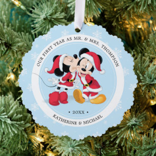 Mickey & Minnie Jingle Bell Fun Ornament Card