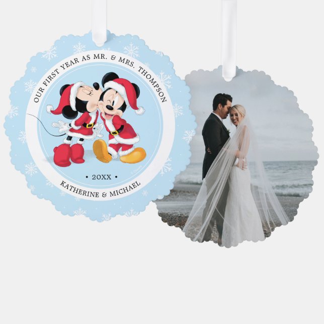Mickey & Minnie | Jingle Bell Fun Ornament Card (Front/Back)