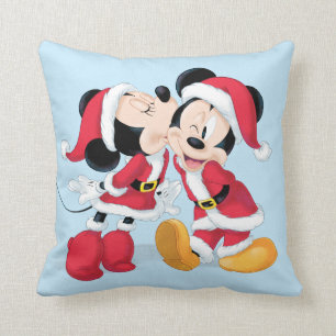 Mickey & Minnie   Jingle Bell Fun Throw Pillow