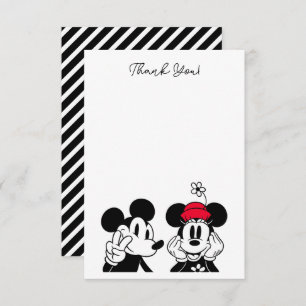 Mickey & Minnie   Joint Kids Birthday Thank You Card