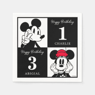 Mickey & Minnie Kids Joint Birthday Napkin