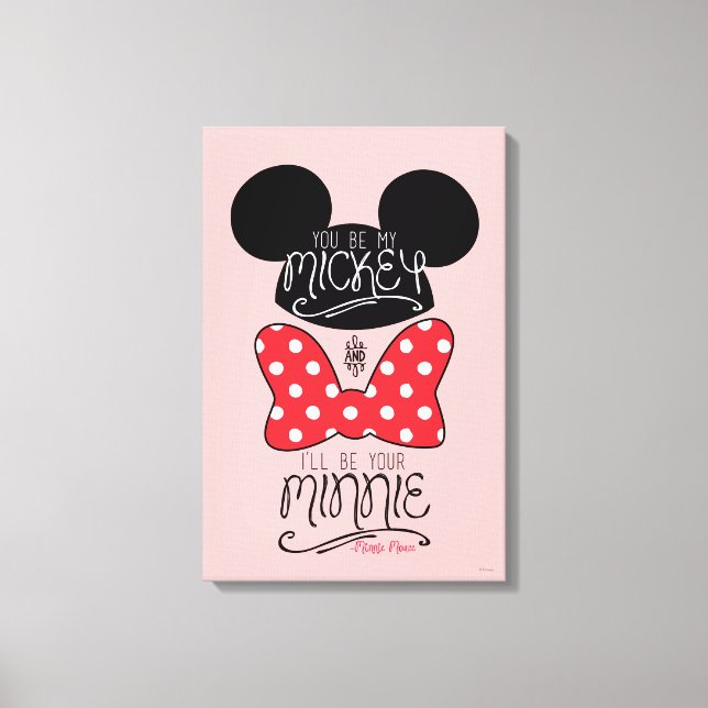 Mickey & Minnie | Love Canvas Print (Front)