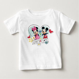 Mickey & Minnie   Love you Lots Baby T-Shirt