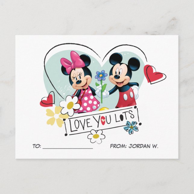 Mickey & Minnie | Love you Lots Holiday Postcard (Front)