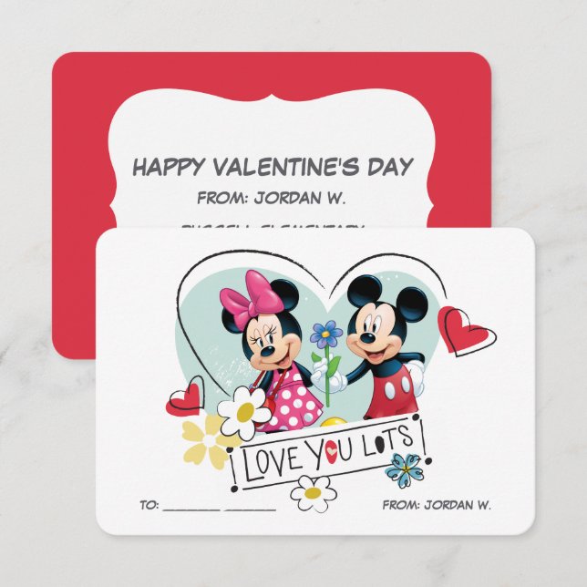 Mickey & Minnie | Love you Lots Invitation (Front/Back)