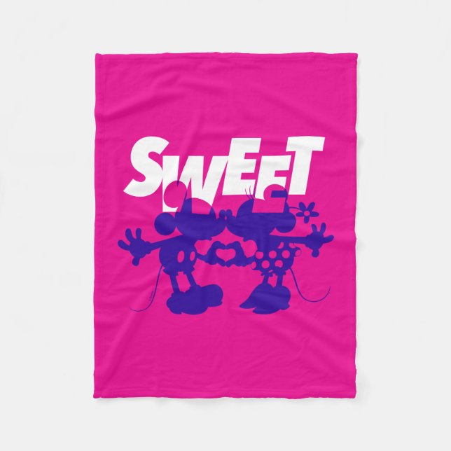 Mickey & Minnie Mouse| Sweet! Valentine's Day Fleece Blanket (Front)