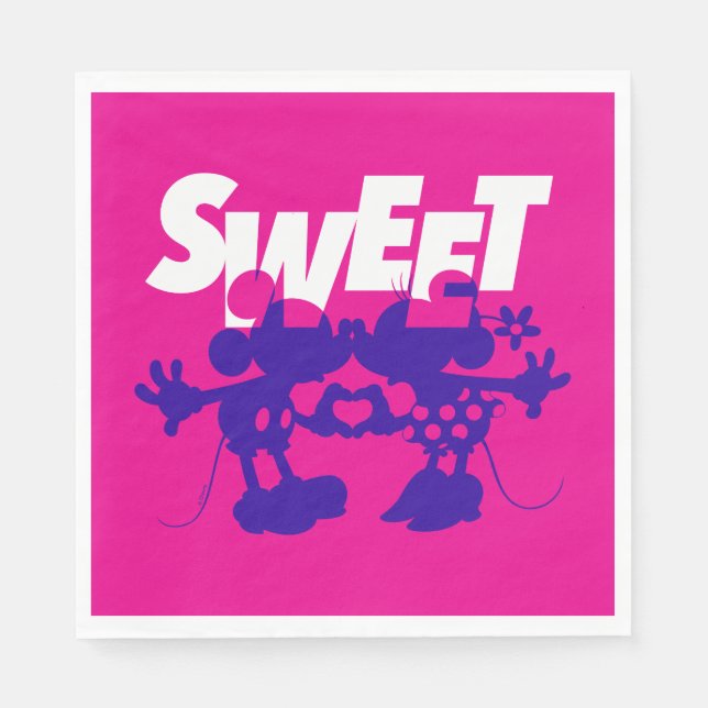 Mickey & Minnie Mouse| Sweet! Valentine's Day Napkin (Front)