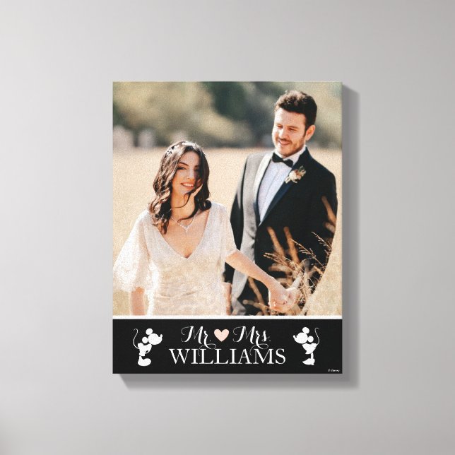 Mickey &  Minnie Mr. & Mrs. Wedding Photo Canvas Print (Front)