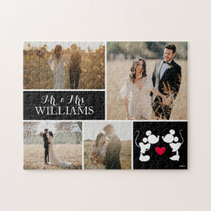 Mickey & Minnie Mr. & Mrs. Wedding Photo Collage Jigsaw Puzzle