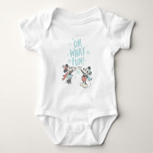 Mickey & Minnie   Oh What Fun! Baby Bodysuit