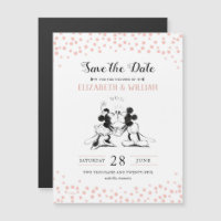 Mickey & Minnie | Pink Confetti Save the Date