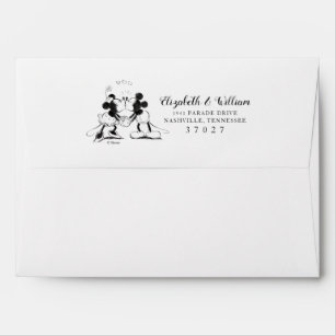 Mickey & Minnie   Pink Confetti Wedding Envelope