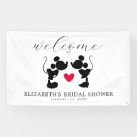 Mickey & Minnie Silhouette Bridal Shower Welcome
