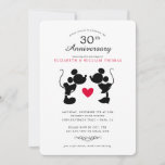 Mickey & Minnie | Silhouette Wedding Anniversary Invitation<br><div class="desc">Invite all your family and friends to your Mickey and Minnie themed Wedding Anniversary with these sweet sweet invites. Personalize by adding your party details.</div>