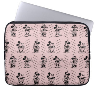 Mickey & Minnie   Sketch Pattern Laptop Sleeve