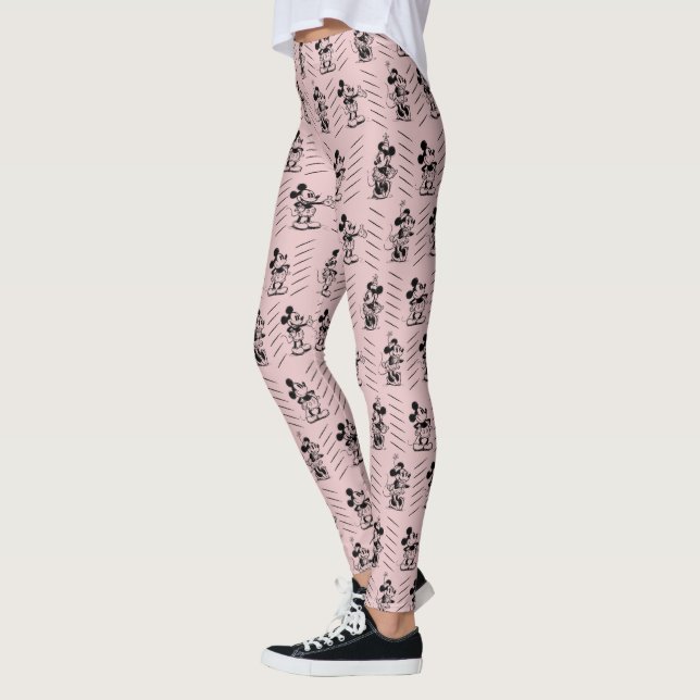 Mickey & Minnie | Sketch Pattern Leggings (Left)