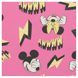 Mickey & Minnie   Super Hero Power Pattern Fabric