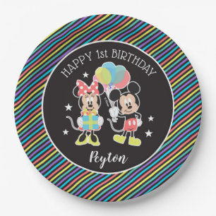 Mickey & Minnie   Time to Party Paper Plate