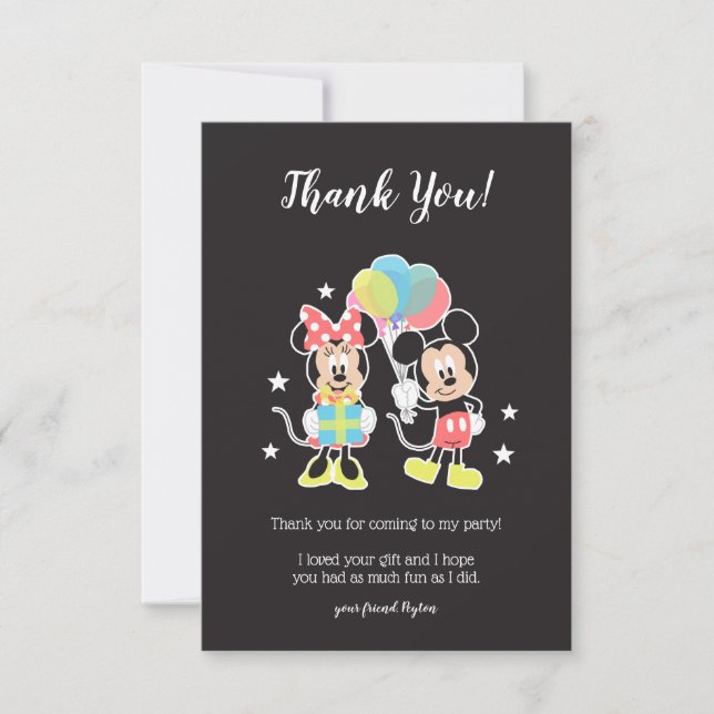 Mickey & Minnie | Time to Party - Thank You (Front)