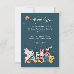 Mickey & Minnie Tropical Summer Birthday Thank You Card