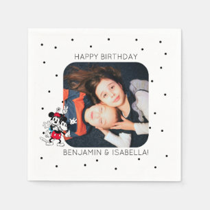Mickey & Minnie   Twins Birthday  Napkin
