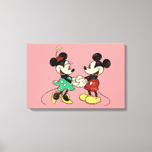 Mickey & Minnie   Vintage Canvas Print
