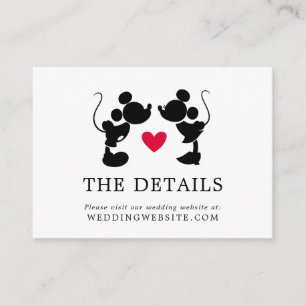 Mickey & Minnie Wedding Enclosure Card