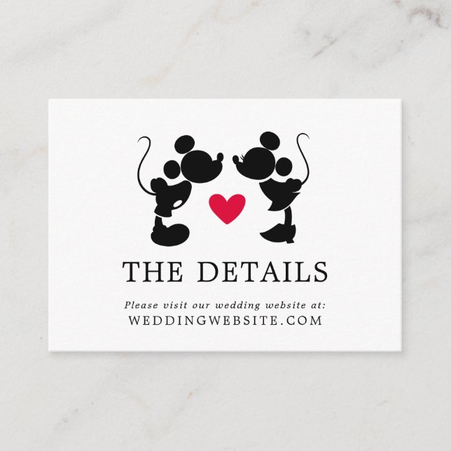 Mickey & Minnie Wedding Enclosure Card (Front)