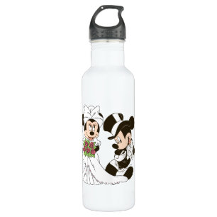 Mickey & Minnie Wedding   Getting Married 710 Ml Water Bottle