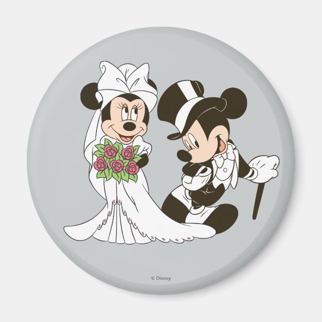Mickey & Minnie Wedding | Getting Married Magnet (Front)