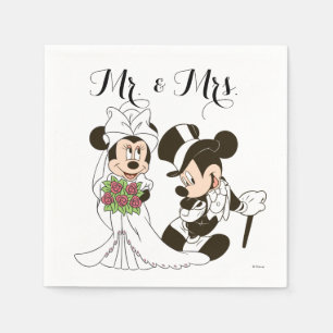 Mickey & Minnie Wedding Getting Married Napkin